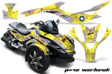  AMR Racing Can Am BRP Spyder Graphic Kit Wrap Street Bike Decal WARHAWK YELLOW