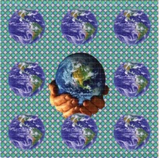 Planet Earth BLOTTER ART perforated tabs psychedelic art