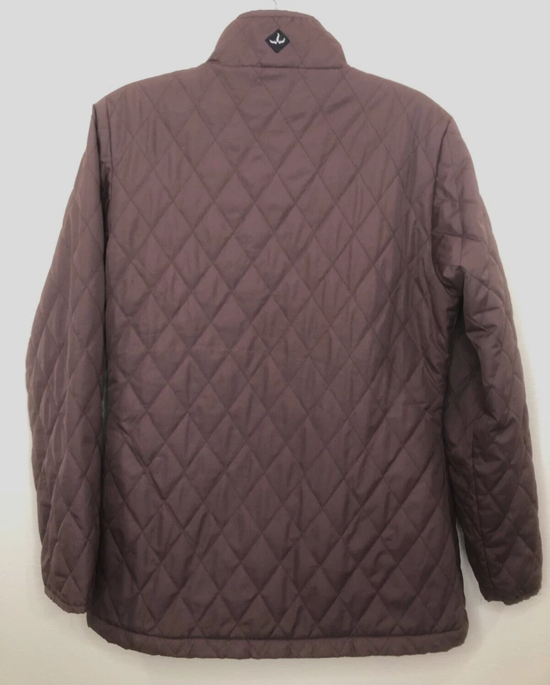 Chaqueta para mujer prAna talla mediana acolchada con cremallera frontal forrada de lana bolsillos marrones Foto 2 de 4