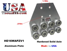 1-5/8 16 Wheel Heavy Duty Metal Frame Strut Channel Trolley -Uni/Super-Strut USA