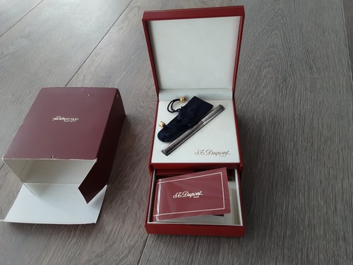 S.T. Dupont silver fountain pen in box - Picture 6 of 9