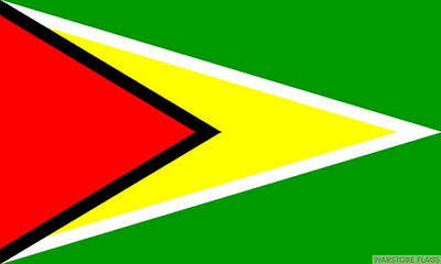 GUYANA 18'' x 12'' FAHNE geeignet für Boote Wohnwagen Baumhäuser Fahnen