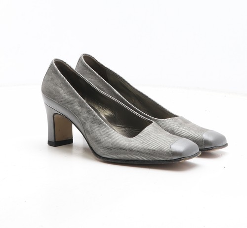 PETER KAISER Womens Grey Herringbone Synthetic Court Heel UK EU - Picture 4 of 11