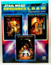 Star Wars Episodes I, Ii & Iii Instrumental Solos Alto Sax Level 2-3 Book