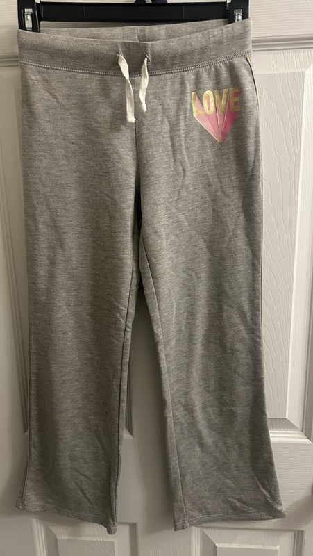 So Girls Size 7/8 Gray Lounge Dorm Pants Love