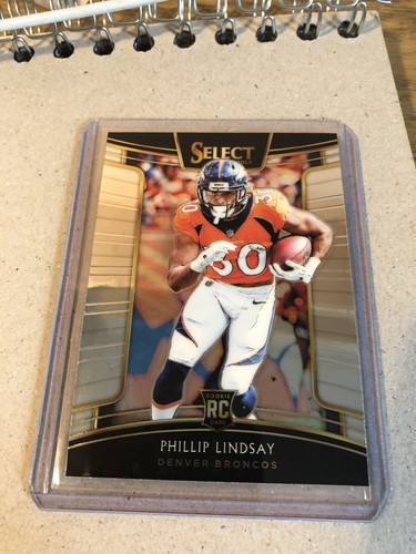 Phillip Lindsay Denver Broncos Panini Select 2018 NFL CONCOURSE Rookie Card - Picture 5 of 11