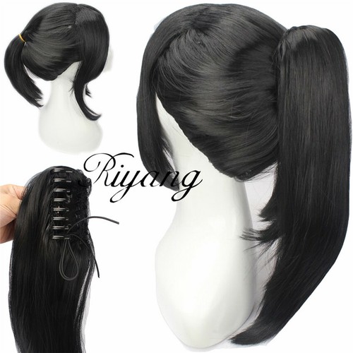Black Hair Cosplay Wig with High Ponytail Anime Movie Wig by yukimura chiduru ~~ - Picture 8 of 35