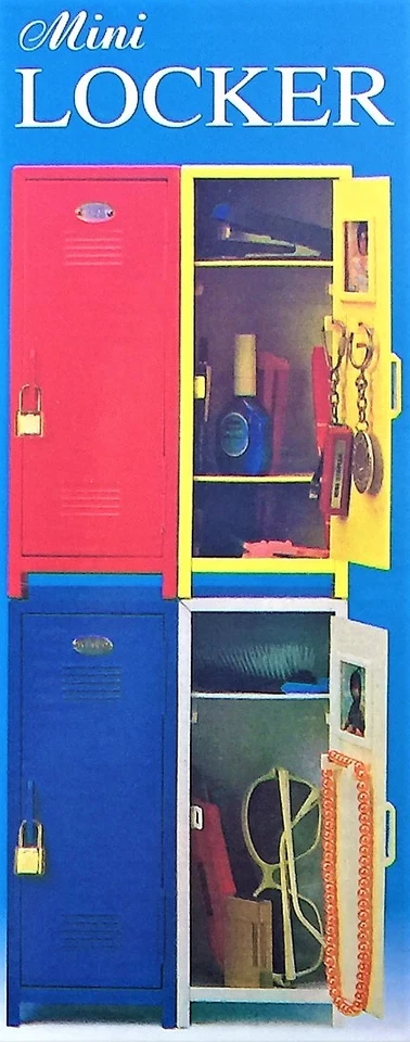 Mini armario de metal púrpura para niños con brillo, 4,25" w 4,5" d 10,75" h, SS622UG Foto 3 de 3