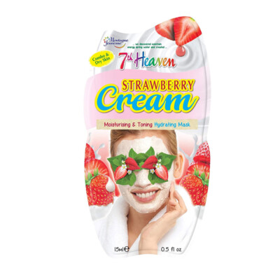 7th Heaven Cream Strawberry Fango Viso con Aloe Idratante e Tonificante 15ml