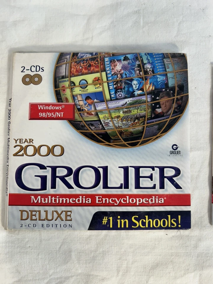 2000 Grolier Multimedia Encyclopedia & manual  PC Windows 98/95/NT - Image 2 of 4