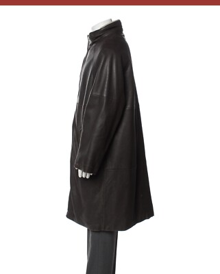 Pre-Owned Loro Piana Mens Leather Coat Deer Leather Pure Cashmere