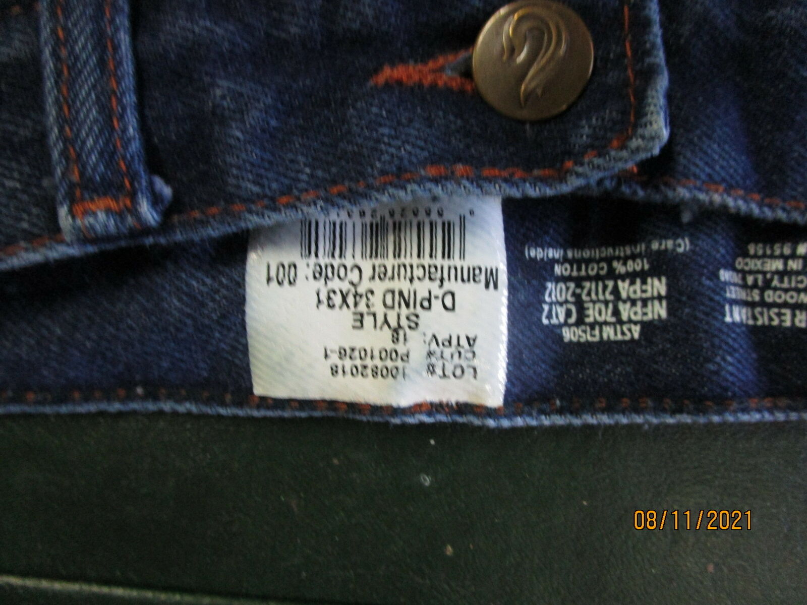 Lapco FR Blue Jeans Pants 34 x 31 - image 3