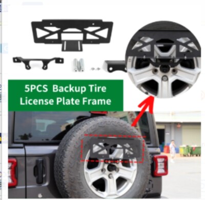 Ersatzreifen-Kennzeichenhalterung für Jeep Wrangler JL 2018+ Auto-Halterungs-Kit