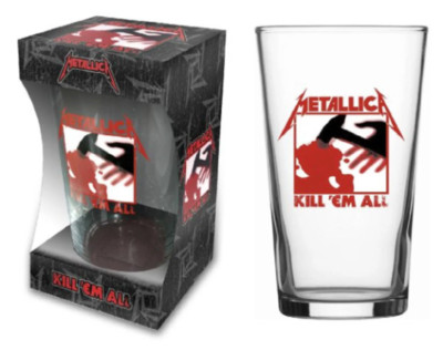 METALLICA kill em all  pint glass