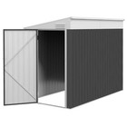 4x8 ft Lean to Garden Storage Shed Outdoor Metal Tool House with Lockable Door