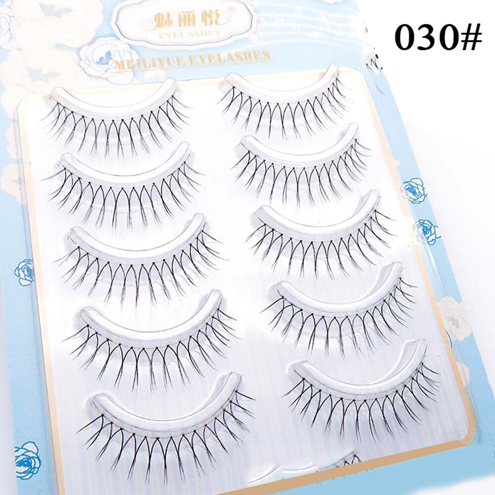 Reusable False Eyelashes Natural Wispy Ushaped Lash Extension Korean