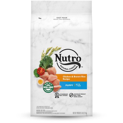 Nutro Natural Choice Chicken Brown Rice and Oatmeal Dry Dog Food Puppies 5Lb Bag