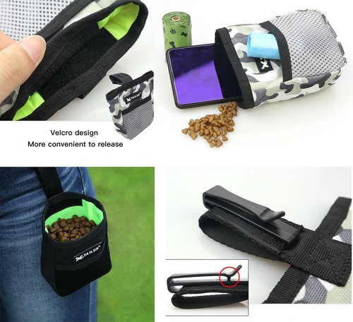 Puppy dog training bag training snack treat holder belt clip belt mount BLACK - Picture 9 of 12