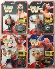 WWE Mattel Retro Wrestling Figures Seth Rollins AJ Styles Dean Ambrose Goldberg