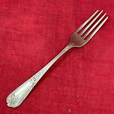 VTG FORK 7" EPNS A1 4 Prong Silver Plated with Gold Tone