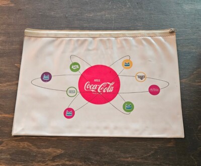 Salesman's 1960s Coca-Cola Vinyl Zippered Folder  Fanta Sprite TaB Fresca Chime 