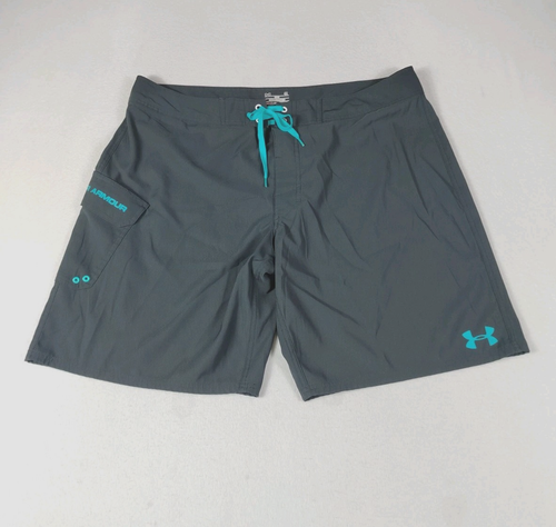 Under Armour Board Shorts Men's 44 Black Heatgear Loose Athletic Athleisure