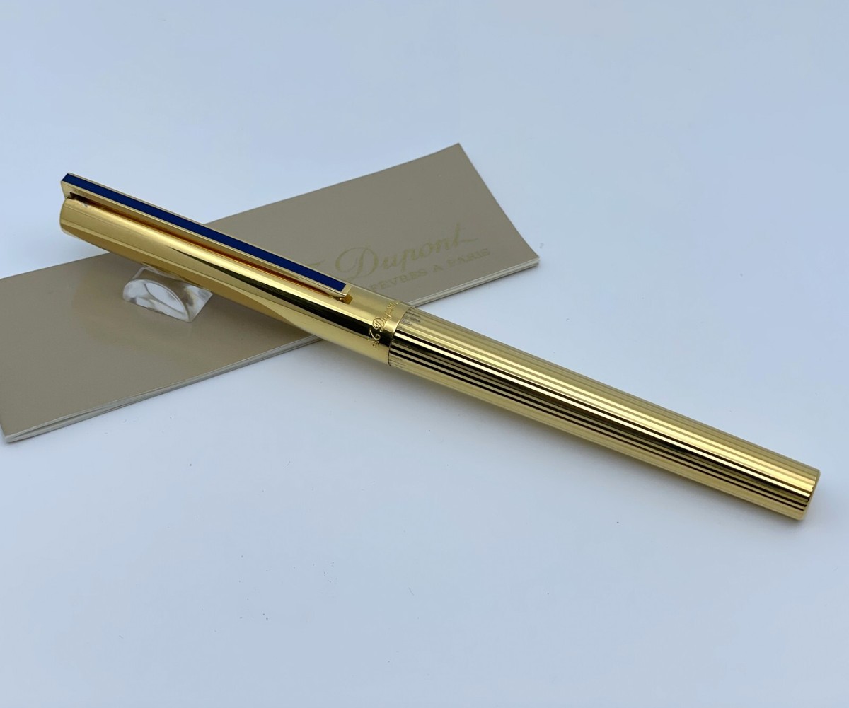 S.T. Dupont Classic Vermeil Gold Plated 925 Silver Fountain Pen