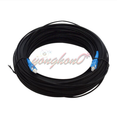 100M FTTH Fiber Optic Drop Cable Patch Cord SC to SC Simplex Singlemode Jumper