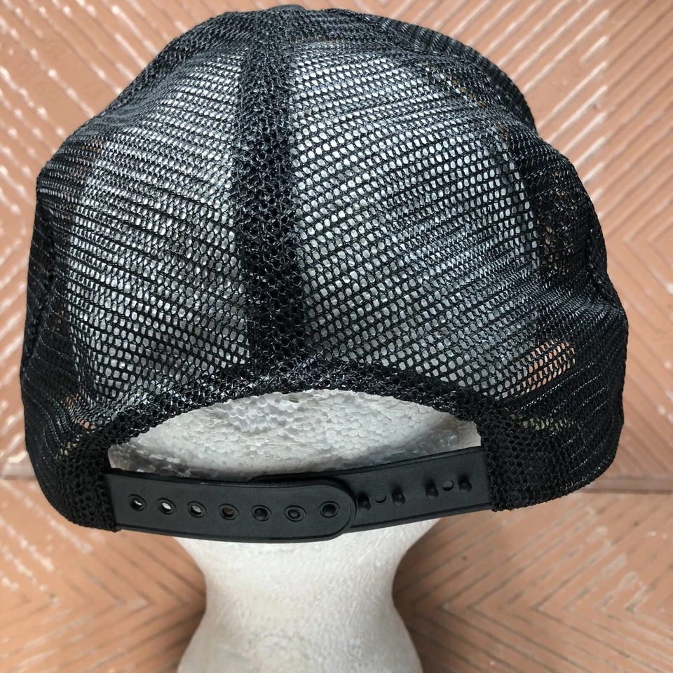 Vintage Parts Plus Trucker Cap Hat Mesh Foam SnapBack Adjustable Black White Foto 3 de 4