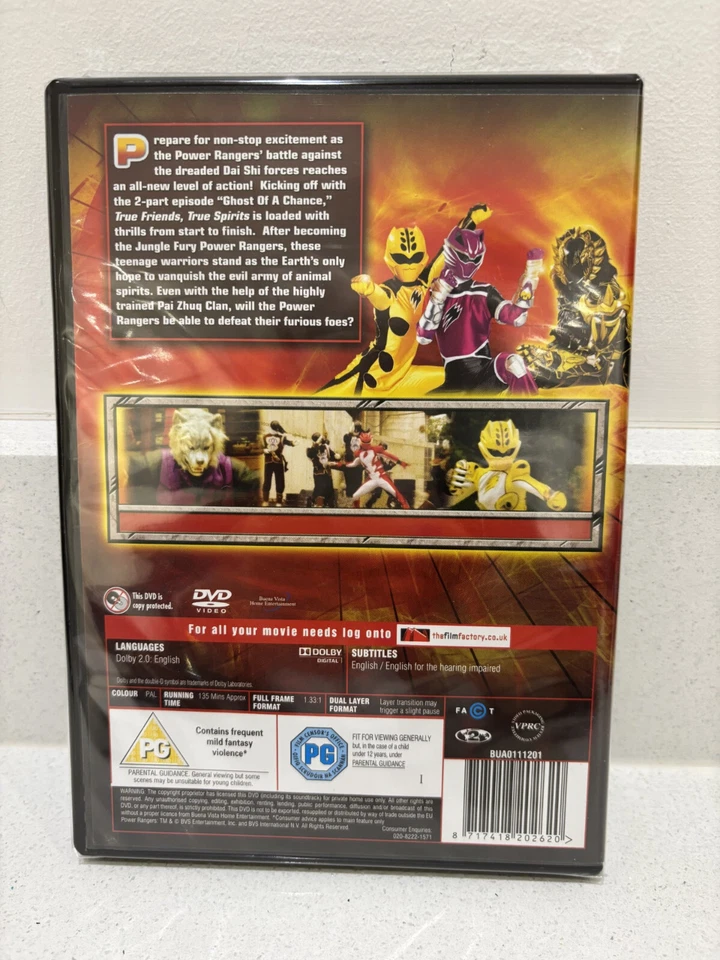 Power Rangers Jungle Fury True Friends True Spirits Vol 3 DVD New Factory Sealed - Image 2 of 2