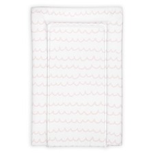 Padded Baby Changing Mat -Pink Squiggle 75cm x 47.5cm x 5cm