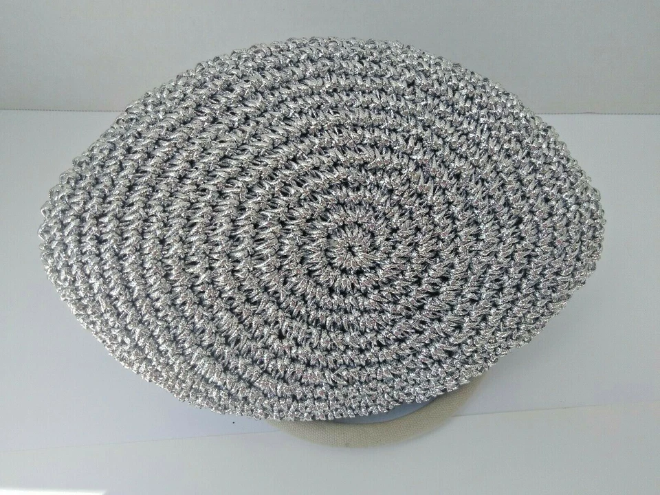 Noa Noa Silver Metallic Looped Mesh Evening Purse - Image 4 of 4