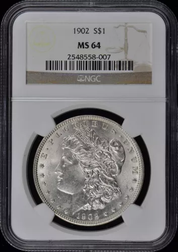 1902 Morgan Dollar S$1 NGC MS64