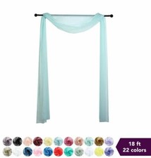 18 ft Sheer Organza Backdrop Curtain Window Drape Panel Wedding Home Decorations