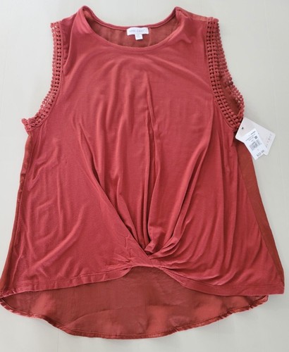 Soul Cake Womens Shirt Top Burnt Orange & Black Large & 3XL sleeveless  XXXL - Picture 27 of 37