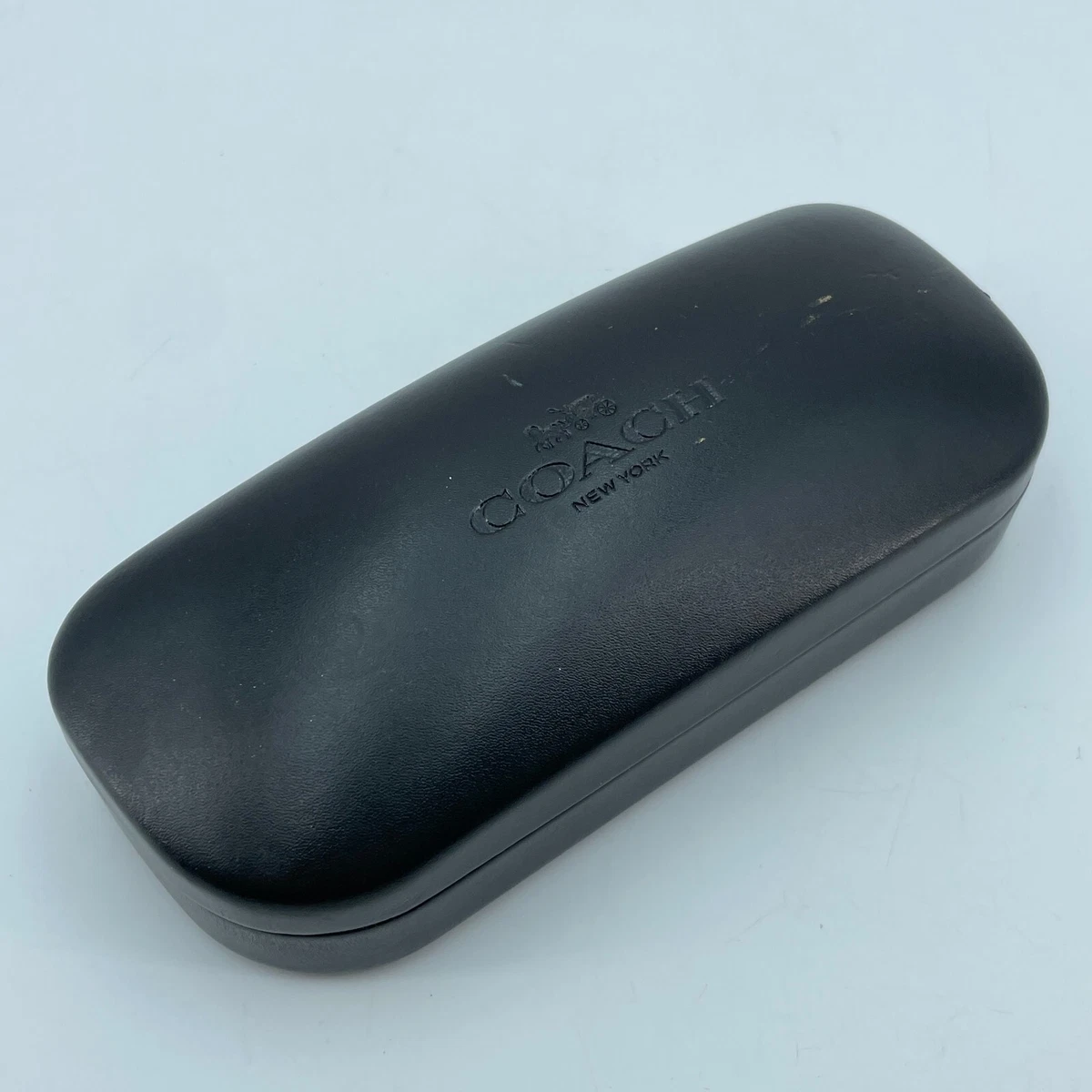 Coach Black Leather Sunglasses Case with Embossed Logo Coach Embossed Black Leather Eyeglasses Case | Mercari main image 2