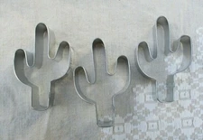 R & M International, catcus aluminum cookie cutters, set of 3, all same NEW