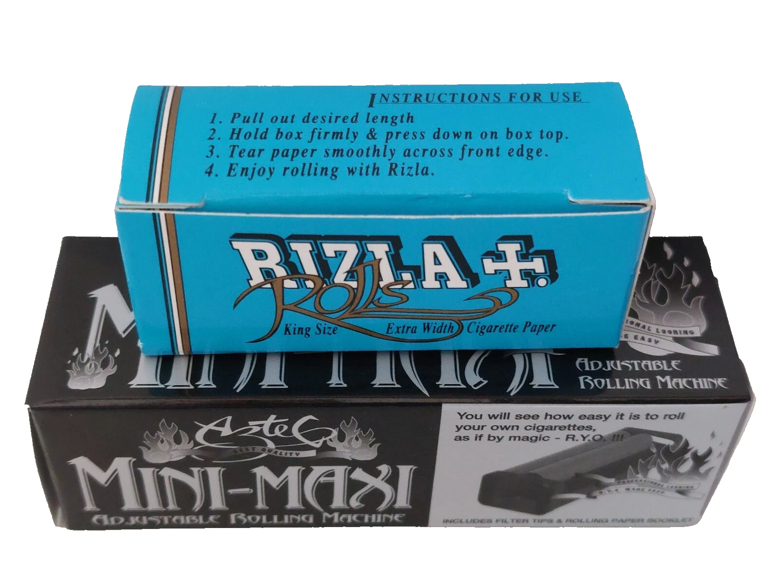 2 x Mini Maxi HAND ROLLER HANDROLLER machine with 3mtre extra width cig paper Ri - Picture 2 of 3