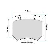 Ferodo 4003 Brake Pads Fits AP Racing Various 2 Piston / OE Calipers - (FCP825C)