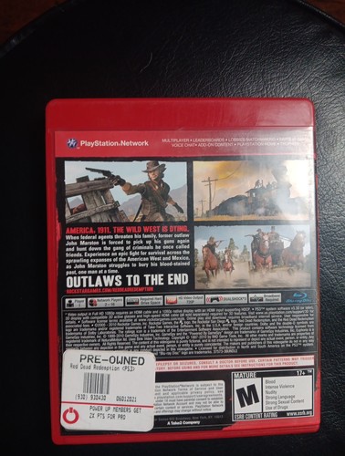 Red Dead Redemption Greatest Hits Sony PlayStation 3 PS3 Rockstar Games sans carte - Photo 2/4