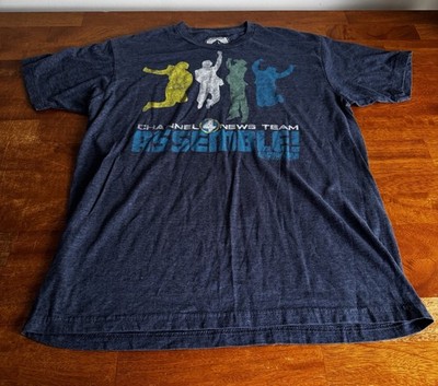 Channel 4 news team assemble paramount anchorman T-shirt Blue