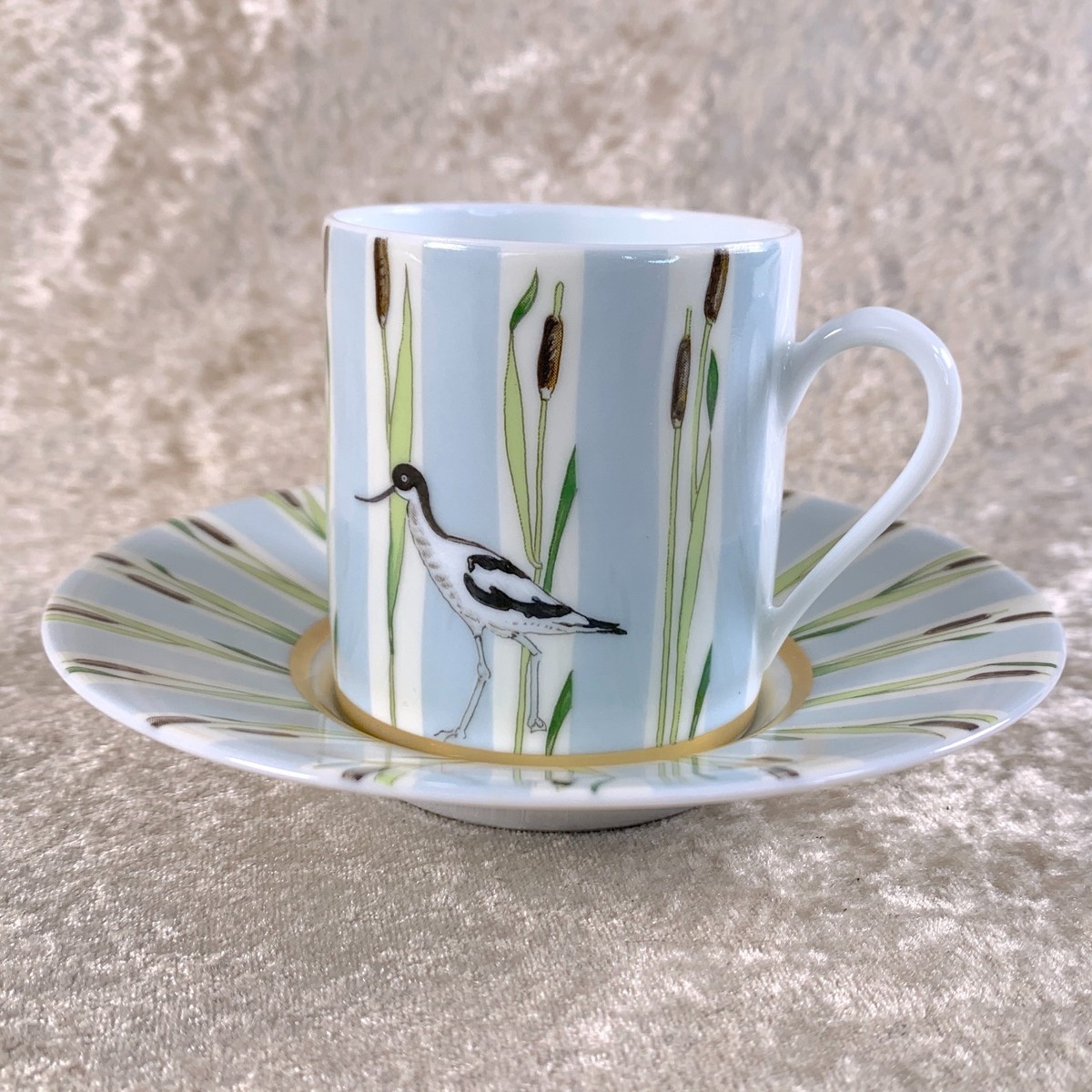 Hermes Demitasse Espresso Cup & Saucer Les Matins De L'etang