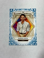 Karan Soni 2025 Upper Deck Goodwin Champions Turquoise Card # 80 Actor