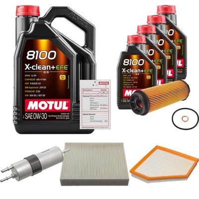 FEBI Inspektionspaket 9L MOTUL 8100 X-CLEAN 0W-30 für BMW 4 Cabriolet 440i