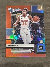 2022-23 Donruss Optic The Rookies Red Jaden Ivey RC #5 Detroit Pistons /99 (A)