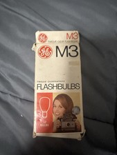 Vintage GE M3 8 Clear Flashbulbs Camera Flash Bulbs
