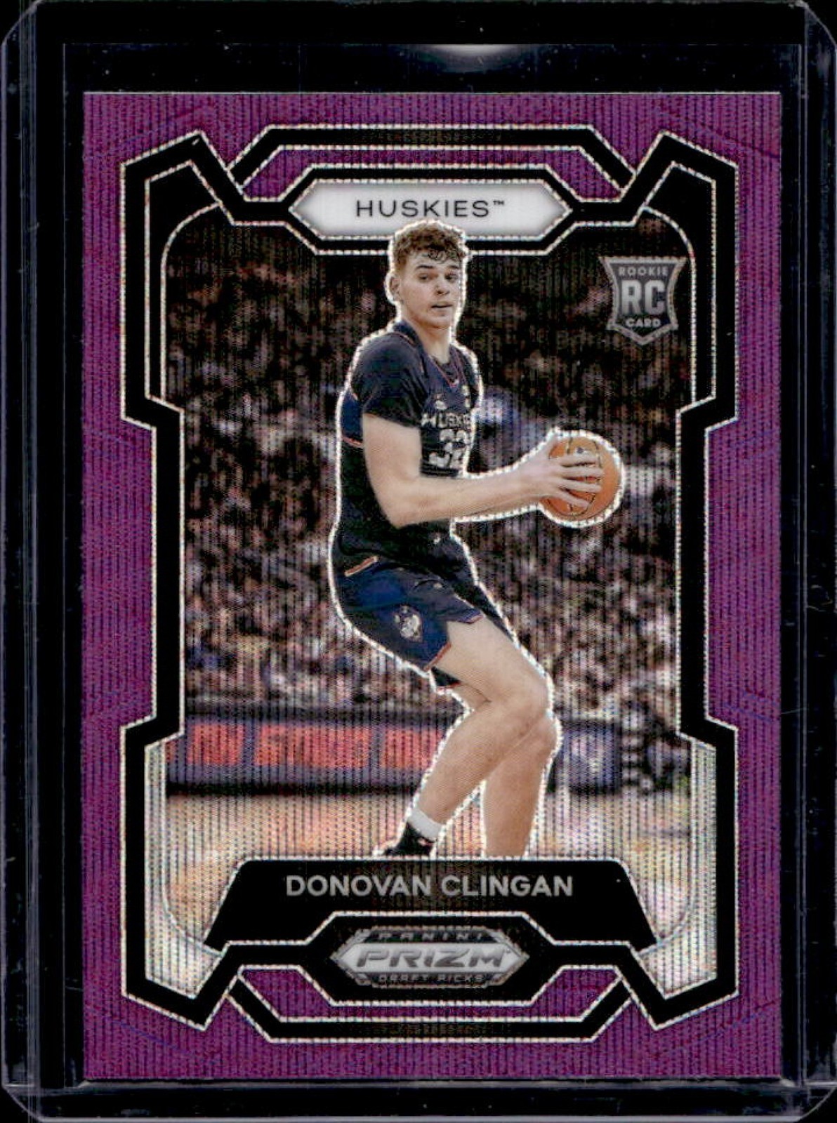 2024 Prizm Draft Picks Donovan Clingan RC Purple Wave #95