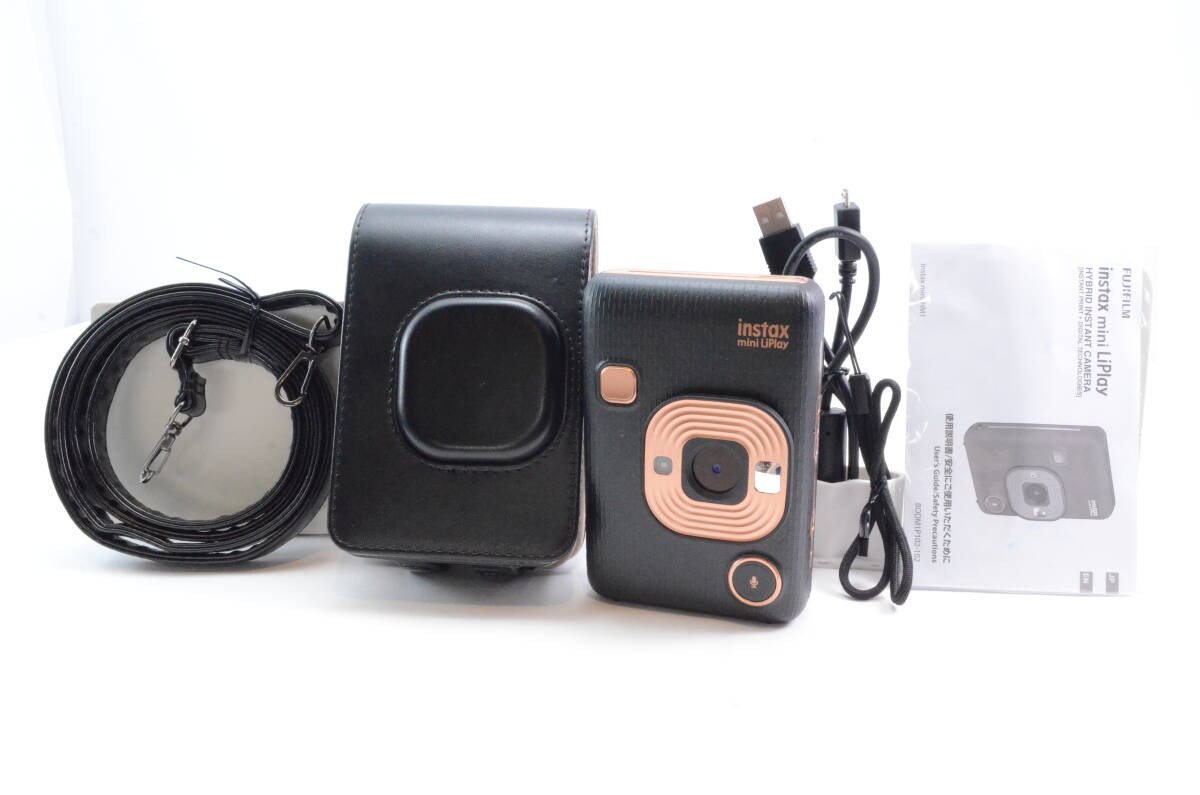 Fujifilm Instax Mini Liplay Elegant Black Instant Camera for Stylish Outdoor Shots