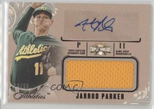 2014 Topps Triple Threads Unity Jumbo Relics 24/99 Jarrod Parker Auto h3a