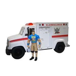 WWE マテル　アンビュランス　救急車 Amazon.co.jp: WWE Wrekkin' Slambulance Vehicle with Rolling